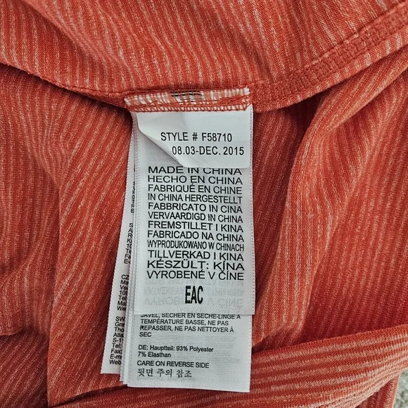 Marmot Athletic Fit Flare Tennis Dress Orange Stripe Crossback Built N Bra Small - Picture 7 of 8